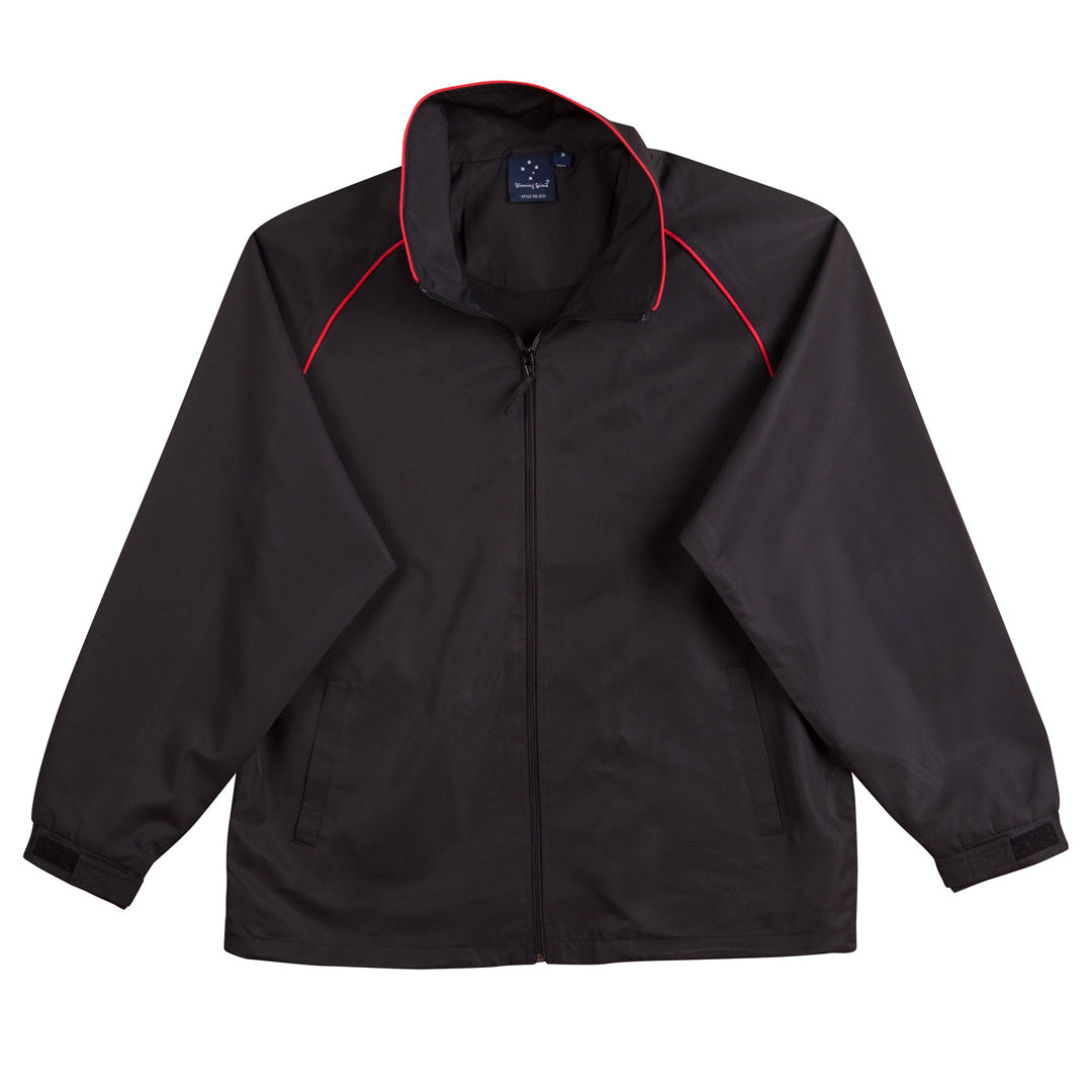 House of Uniforms The Champion Jacket | Adults Winning Spirit Black/Red