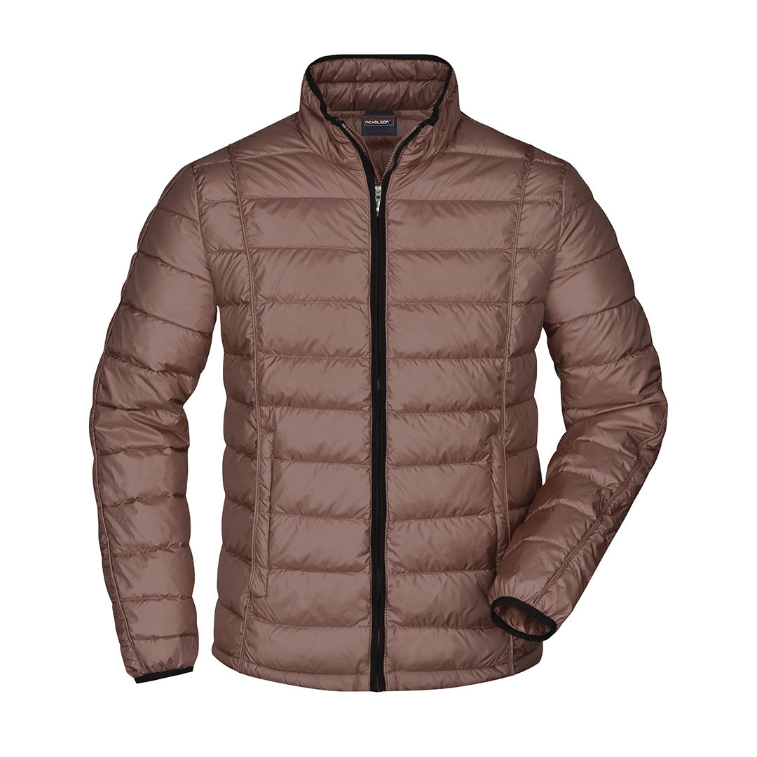 House of Uniforms The Quilted Down Jacket | Mens James & Nicholson Coffee