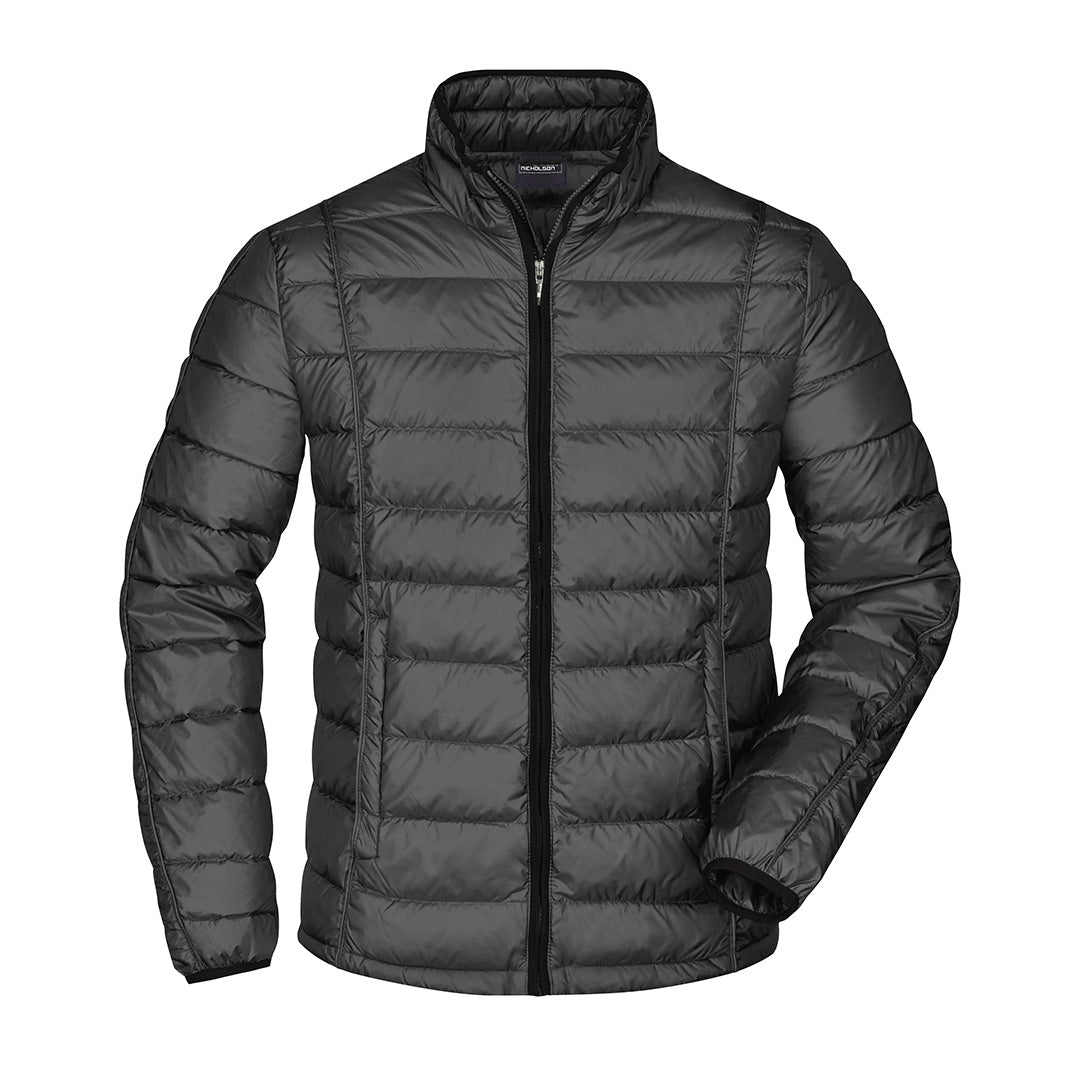 House of Uniforms The Quilted Down Jacket | Mens James & Nicholson Black