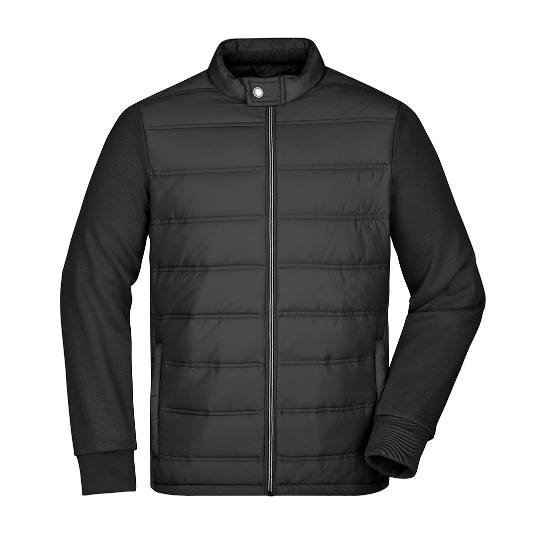 House of Uniforms The Hybrid Sweat Jacket | Mens James & Nicholson Black