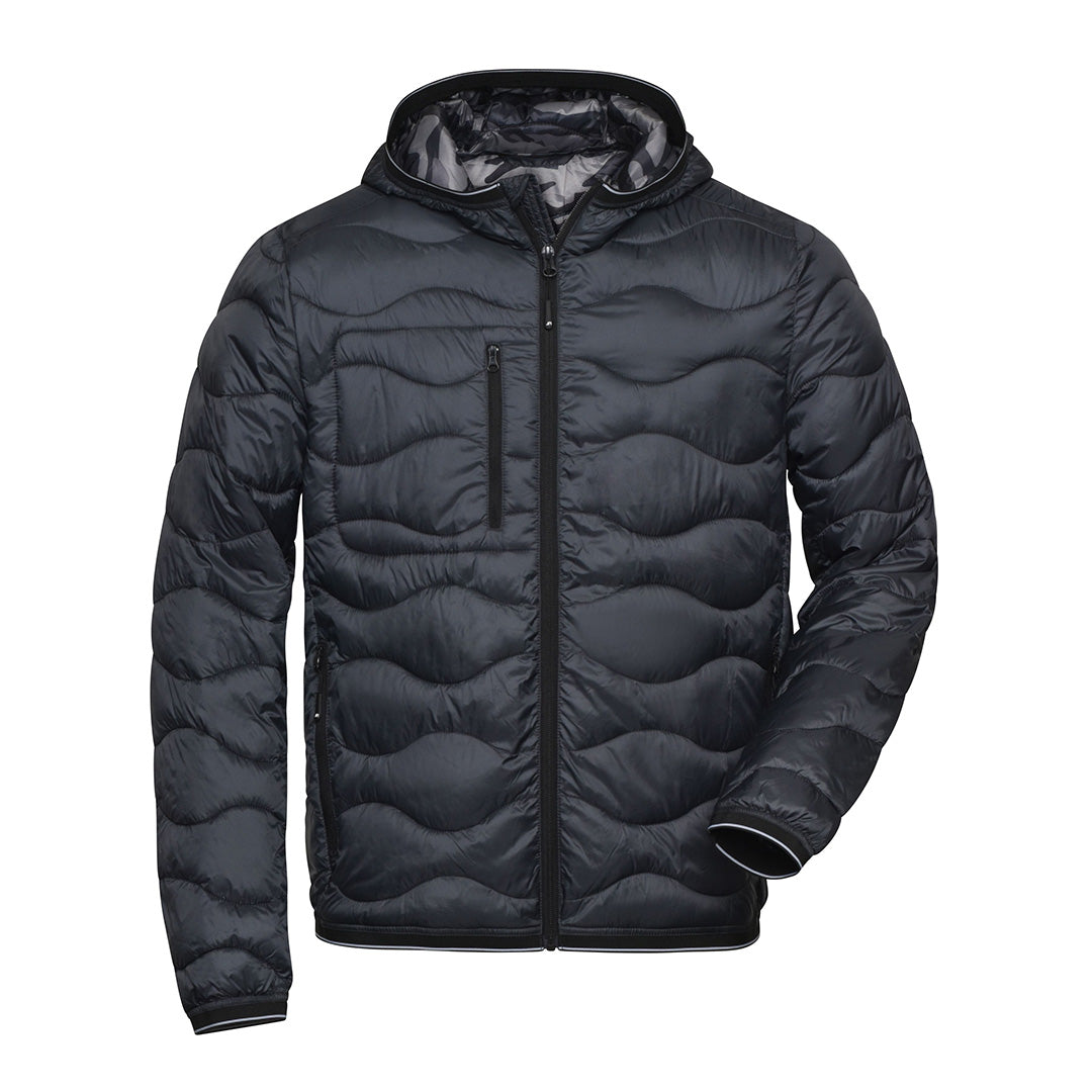House of Uniforms The DuPont Padded Jacket | Mens James & Nicholson Graphite/Camo