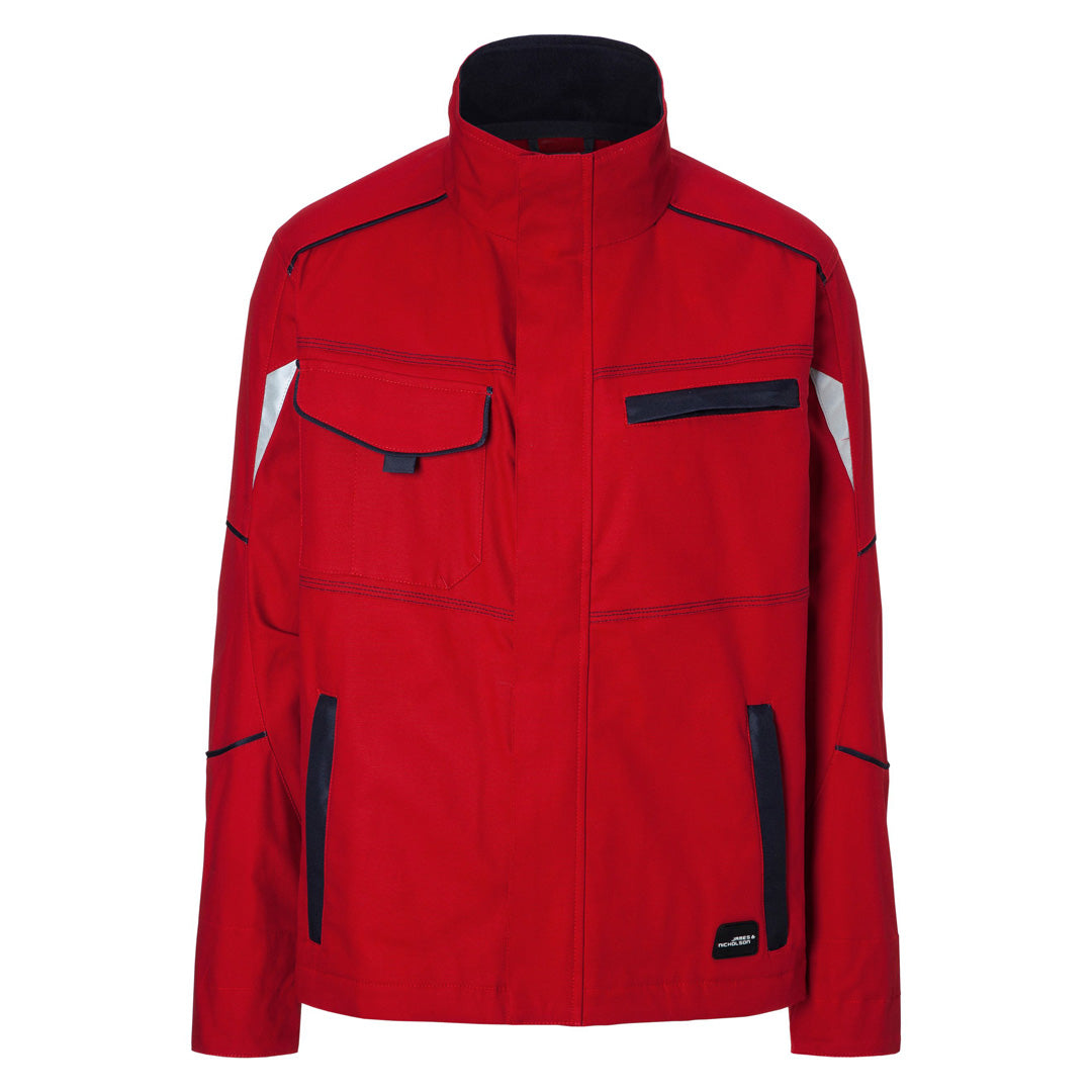 House of Uniforms The Level 2 Workwear Jacket | Mens James & Nicholson Red/Navy