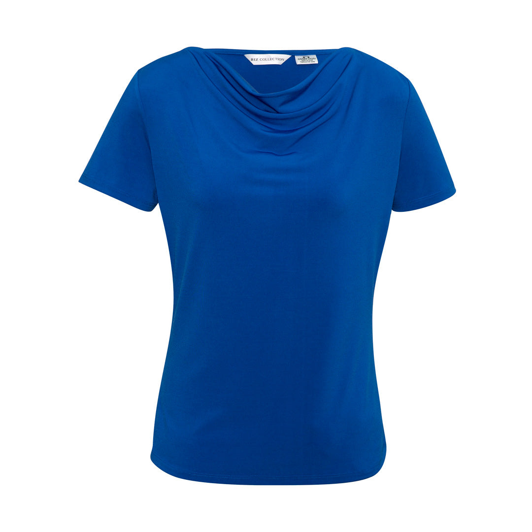 House of Uniforms The Ava Drape Knit Top | Ladies Biz Collection Electric Blue