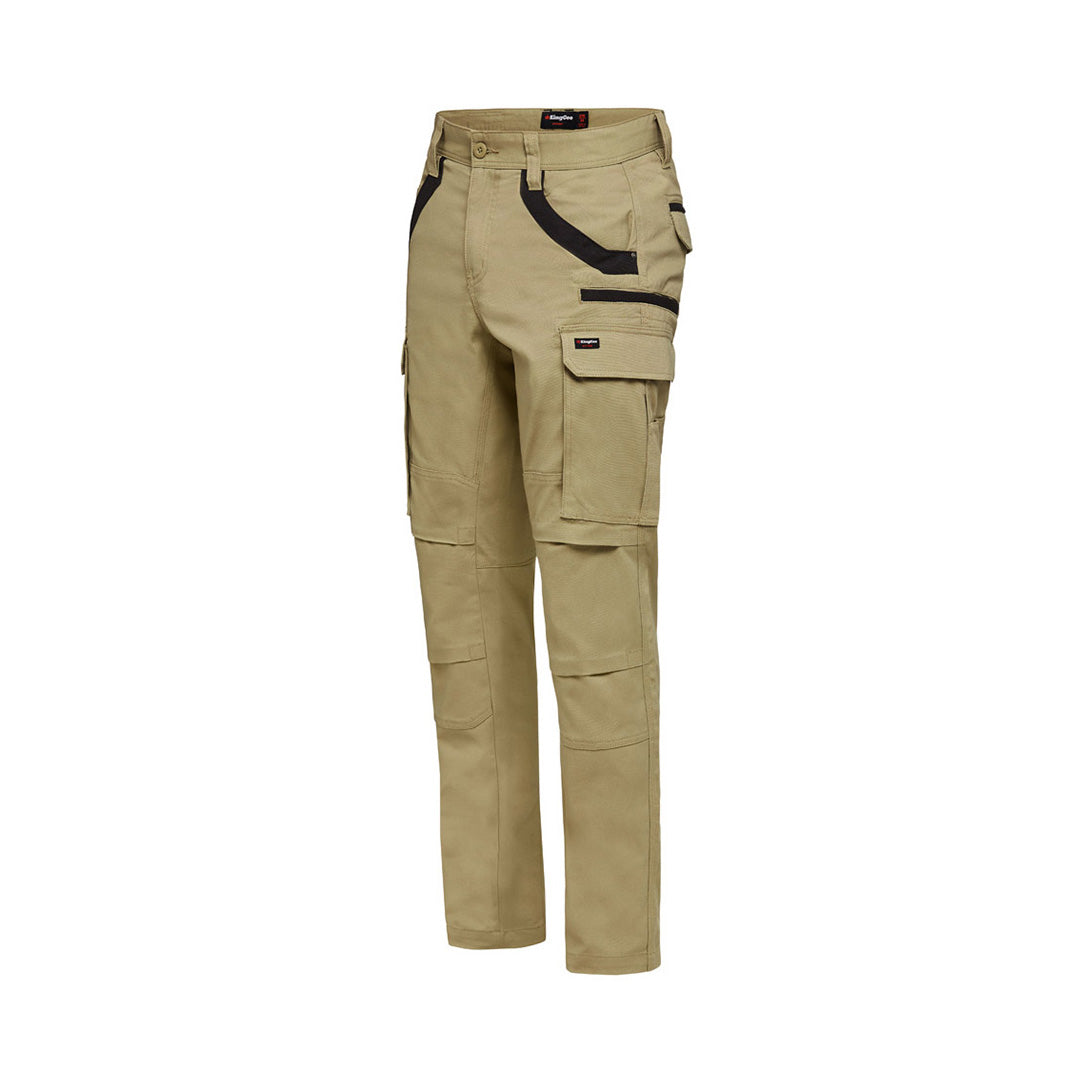 House of Uniforms The Tradies Stretch Cargo Pant | Mens KingGee Khaki