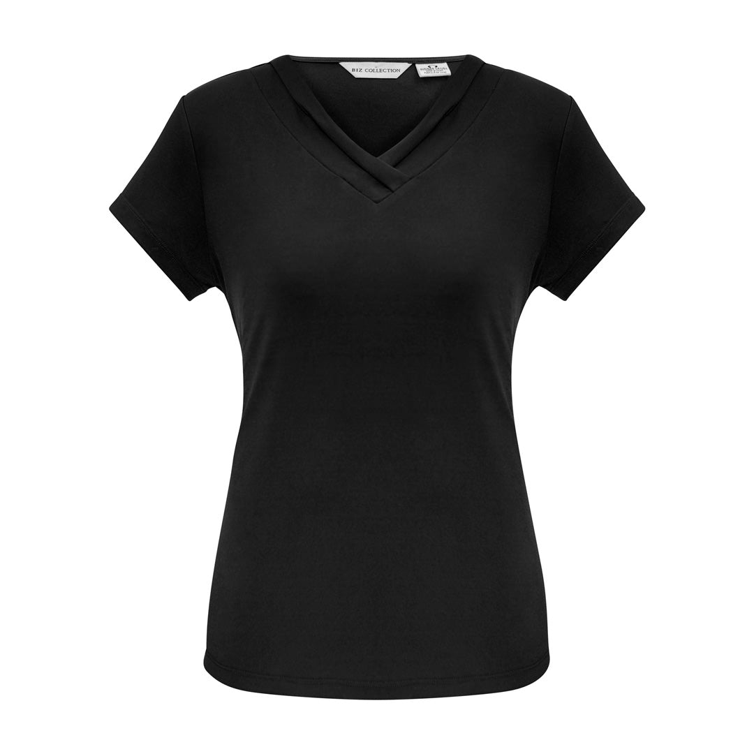 House of Uniforms The Lana Top | Ladies | Short Sleeve Biz Collection Black