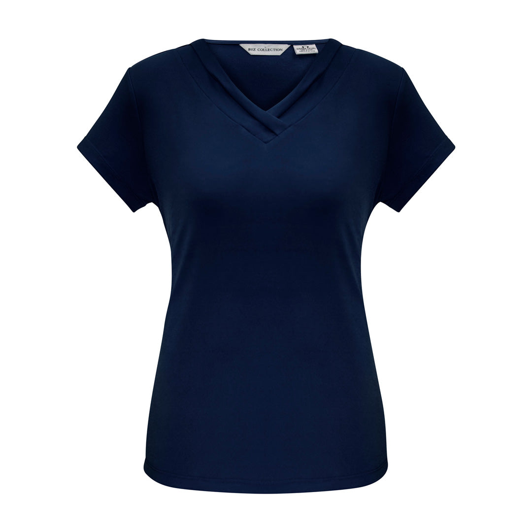 House of Uniforms The Lana Top | Ladies | Short Sleeve Clearance Biz Collection Ink