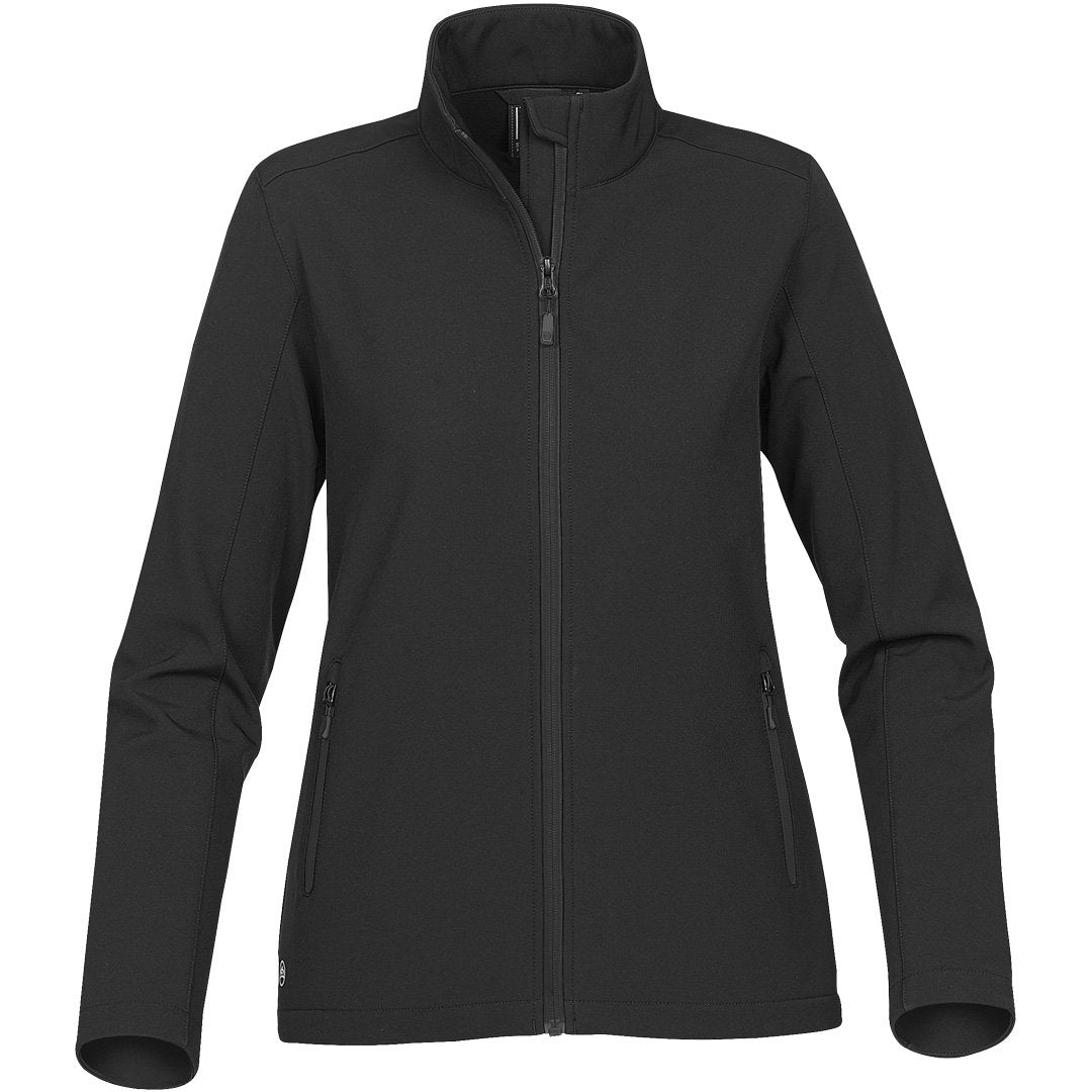 House of Uniforms The Orbiter Softshell Jacket | Ladies Stormtech Black/Grey