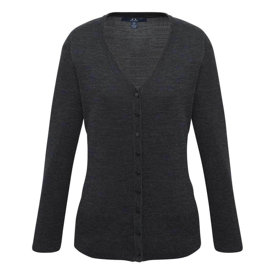 House of Uniforms The Milano Knit | Ladies | Cardigan Biz Collection Charcoal