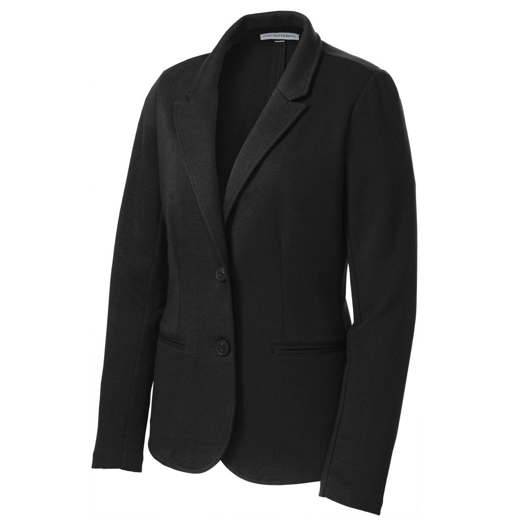 House of Uniforms The Knit Blazer | Ladies Port Authority Black