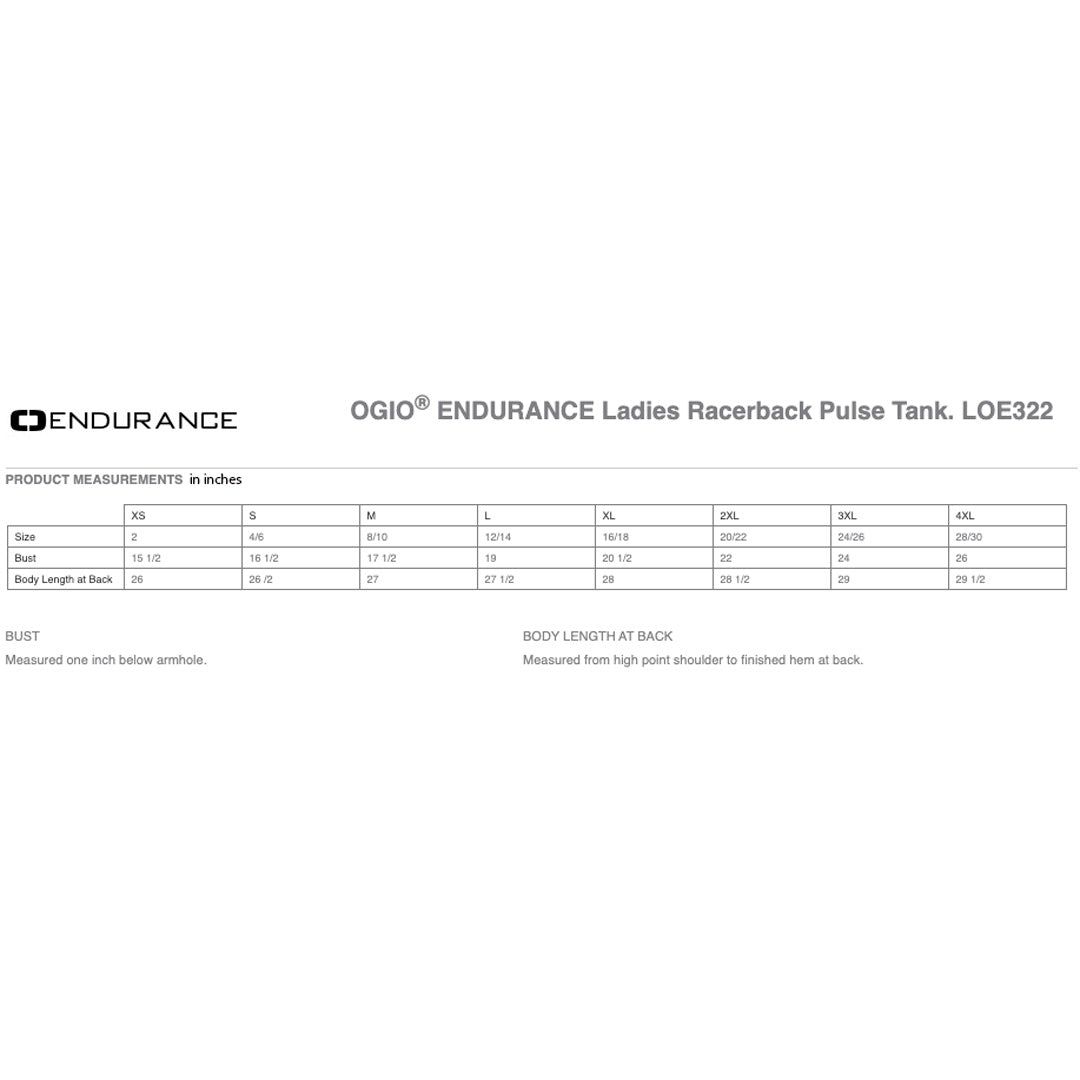 House of Uniforms The Endurance Racerback Pulse Tank | Ladies Ogio Endurance