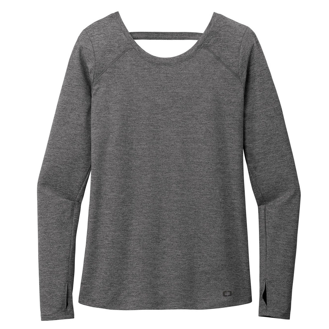 House of Uniforms The Endurance Force Long Sleeve Tee | Ladies Ogio Endurance Grey Marle