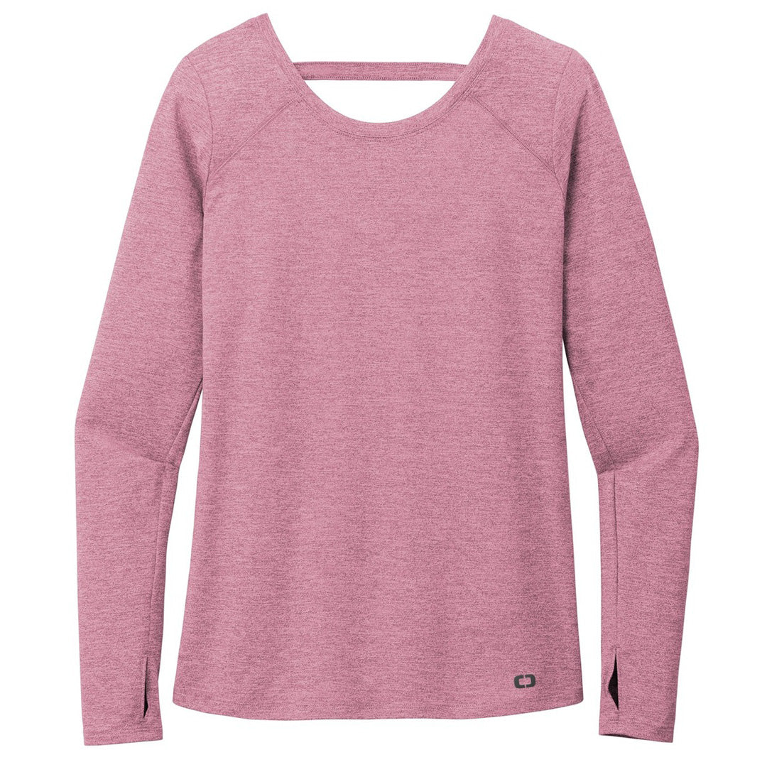 House of Uniforms The Endurance Force Long Sleeve Tee | Ladies Ogio Endurance Pink