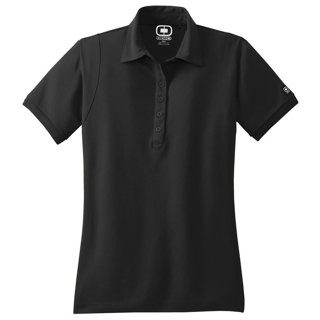 House of Uniforms The Jewel Polo | Ladies Ogio Black
