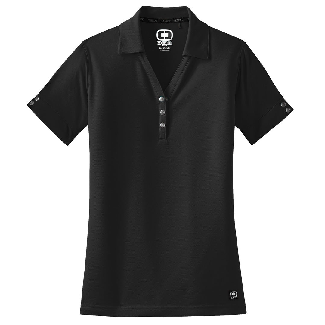 House of Uniforms The Glam Polo | Ladies Ogio Black
