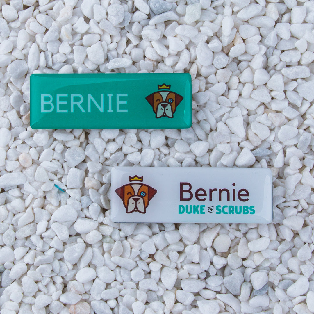 House of Uniforms The Domed Name Badge | Pin or Magnet Fitting House of Uniforms