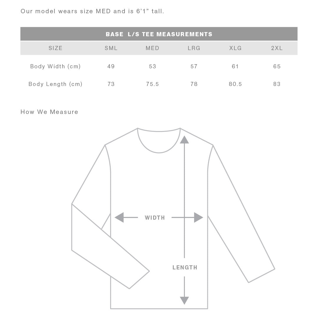 House of Uniforms The Base Tee | Mens | Long Sleeve AS Colour