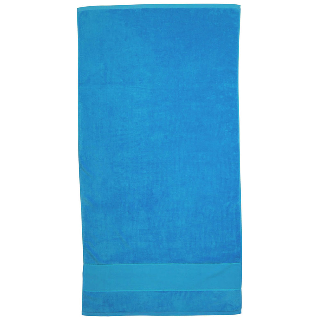 House of Uniforms The Terry Velour Towel Legend Aqua