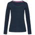 House of Uniforms The Claire V Neck Tee | Long Sleeve | Ladies Stedman Marine Blue