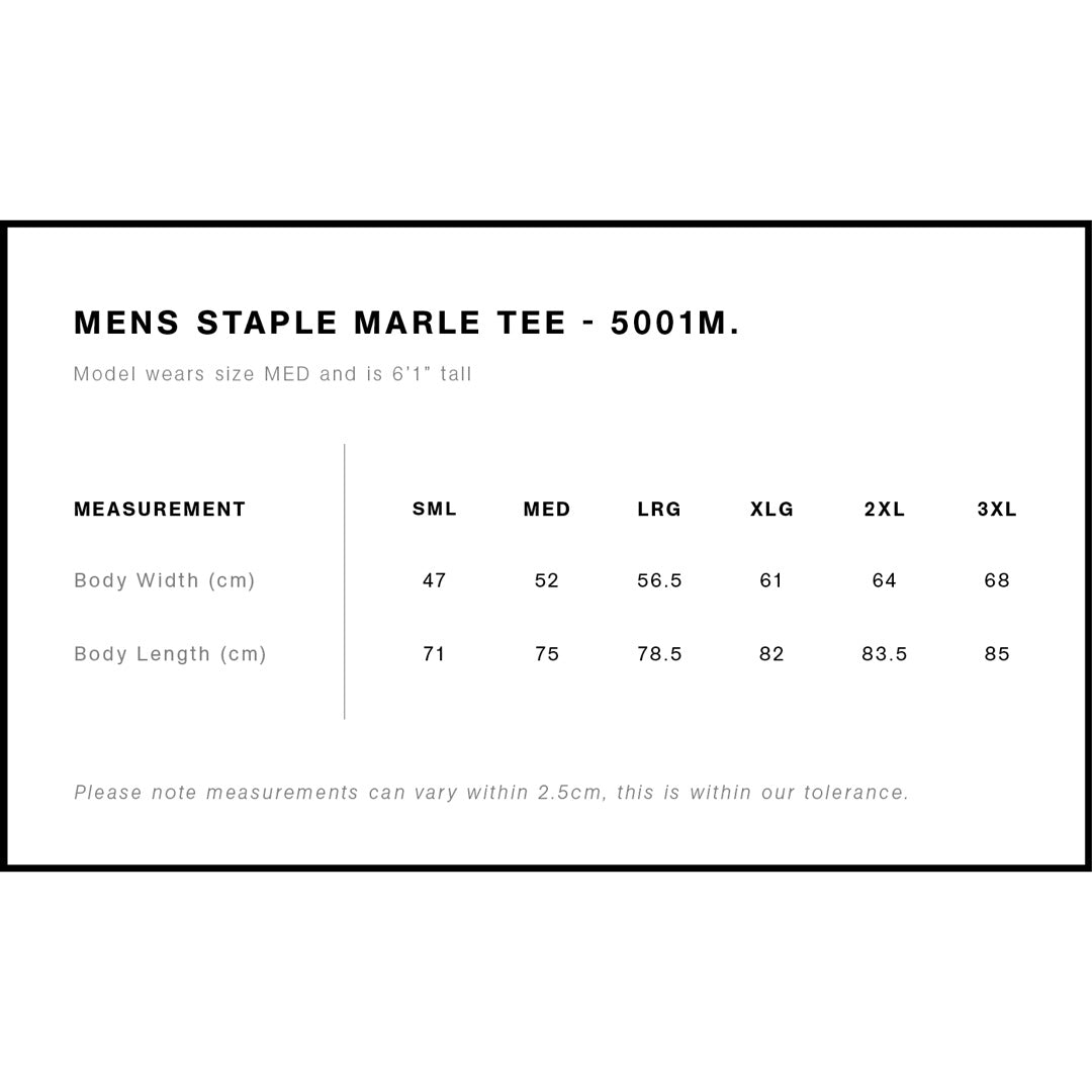 House of Uniforms The Staple Marle Tee | Mens | Short Sleeve AS Colour