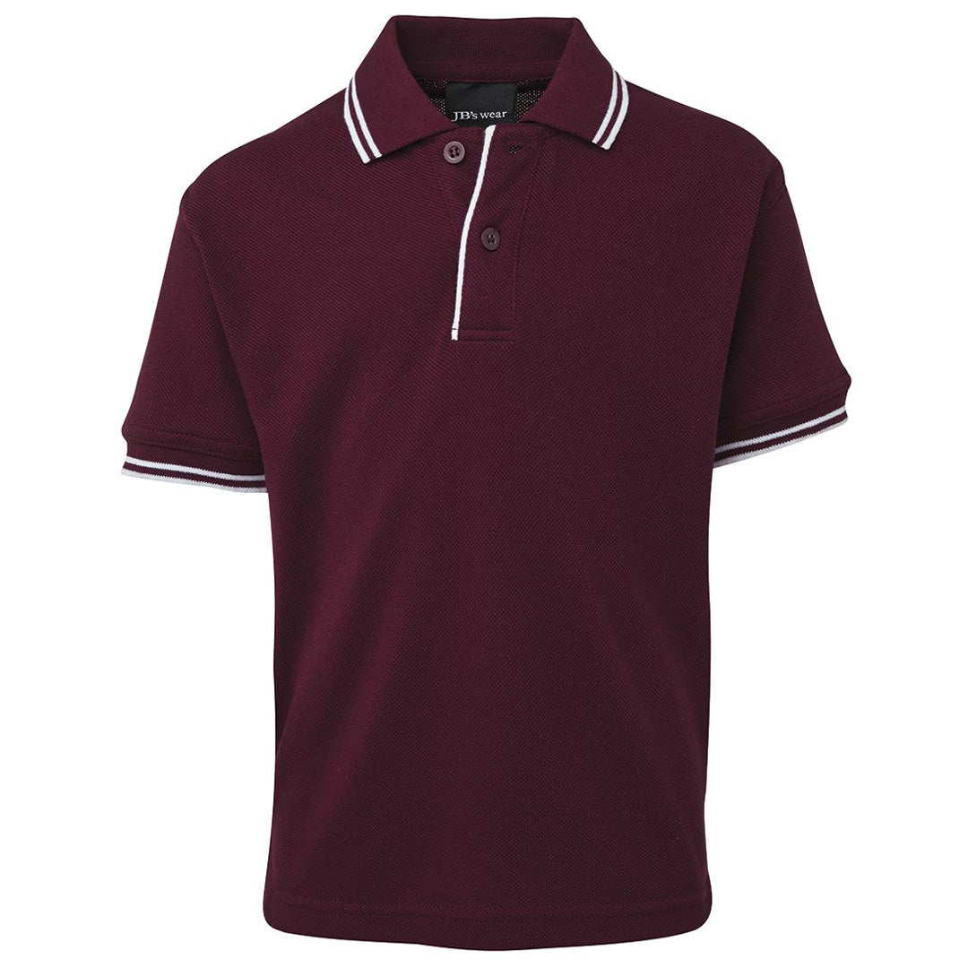 House of Uniforms The Contrast Polo | Kids Jbs Wear Maroon/White