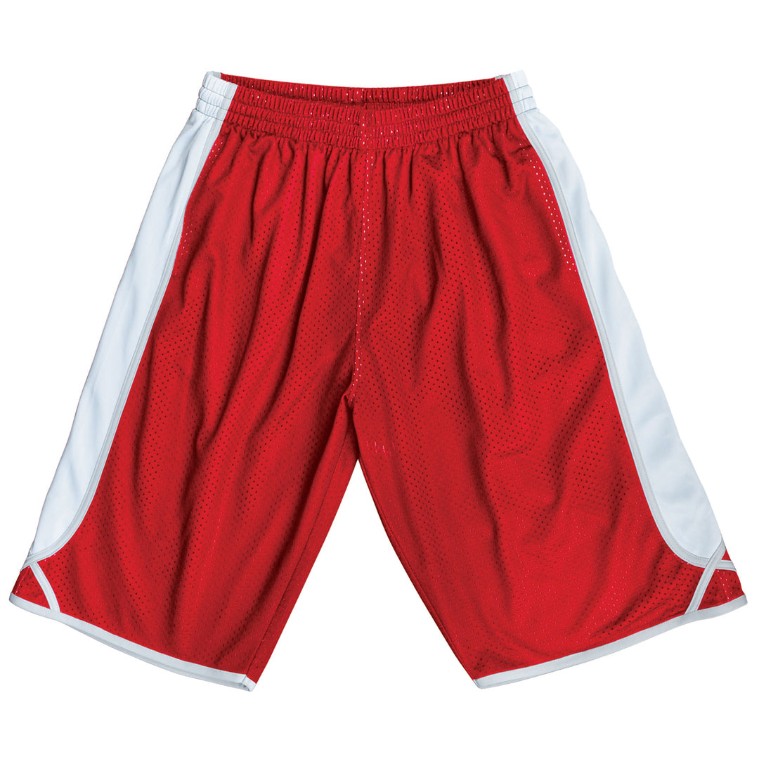 House of Uniforms The Contrast Basketball Short | Kids Bocini Red/White