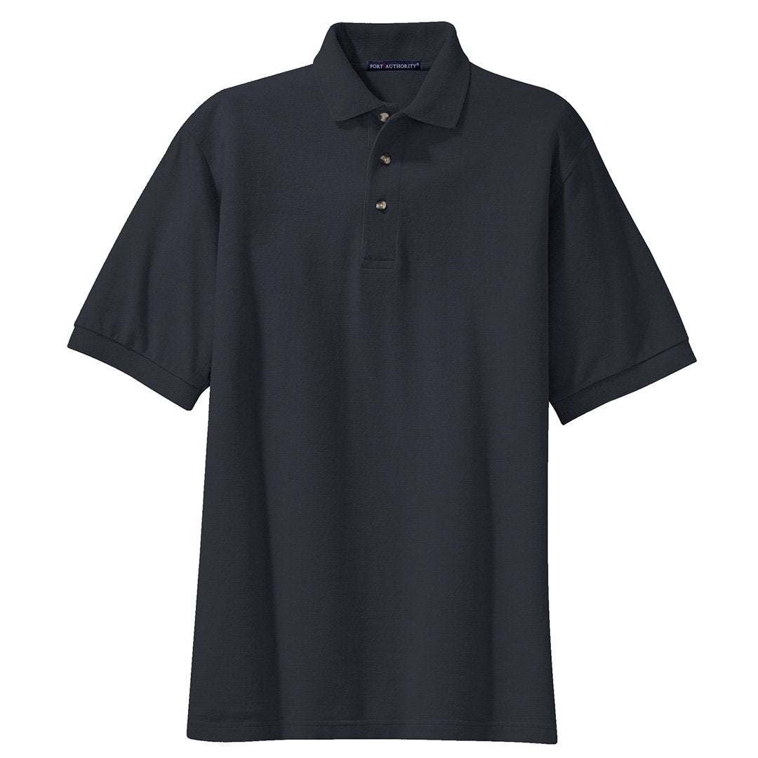 House of Uniforms The Tall Heavyweight Pique Polo | Mens | Short Sleeve Port Authority Classic Navy