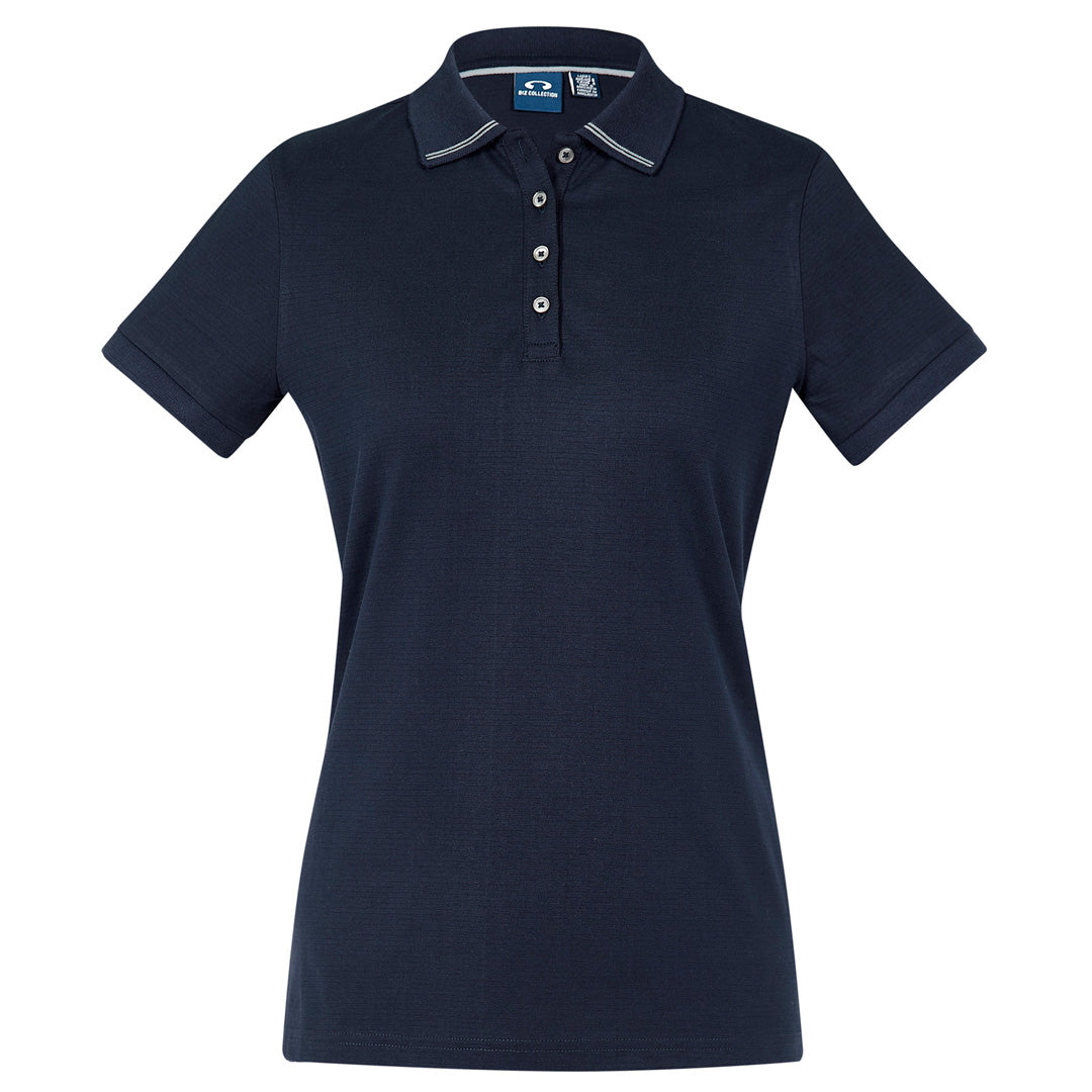 House of Uniforms The Aston Polo | Ladies | Short Sleeve Biz Collection Navy/Silver