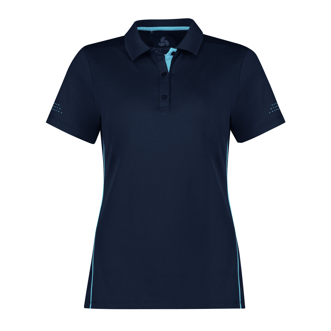 House of Uniforms The Balance Polo | Plus | Ladies | Short Sleeve Biz Collection Navy/Sky