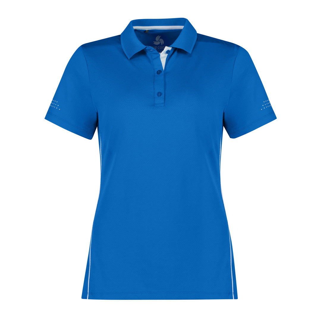House of Uniforms The Balance Polo | Plus | Ladies | Short Sleeve Biz Collection Royal/White