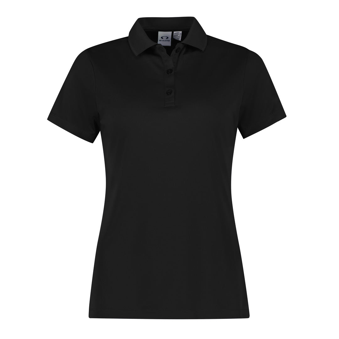House of Uniforms The Action Polo | Ladies | Short Sleeve Biz Collection Black