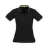 House of Uniforms The Jet Polo | Ladies | Short Sleeve Biz Collection Black/Green