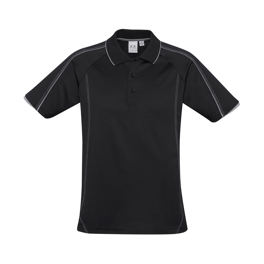 House of Uniforms The Blade Polo | Mens | Short Sleeve Biz Collection Black/Silver