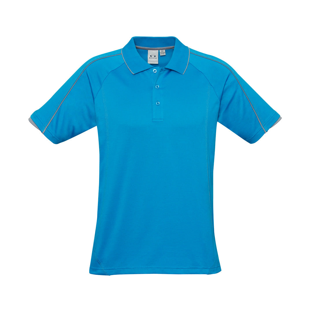 House of Uniforms The Blade Polo | Mens | Short Sleeve Biz Collection Cyan/Silver