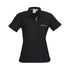 House of Uniforms The Edge Polo | Ladies | Short Sleeve Clerance Biz Collection Black/Check Trim