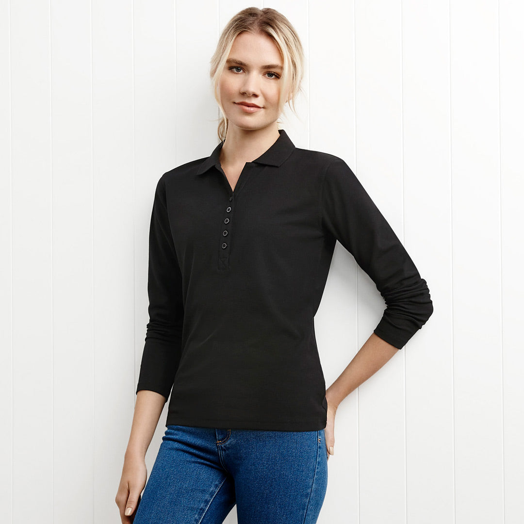 House of Uniforms The Crew Polo | Ladies | Long Sleeve Biz Collection