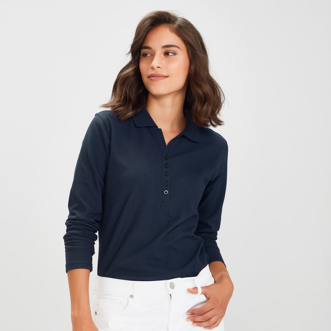 House of Uniforms The Crew Polo | Ladies | Long Sleeve Biz Collection