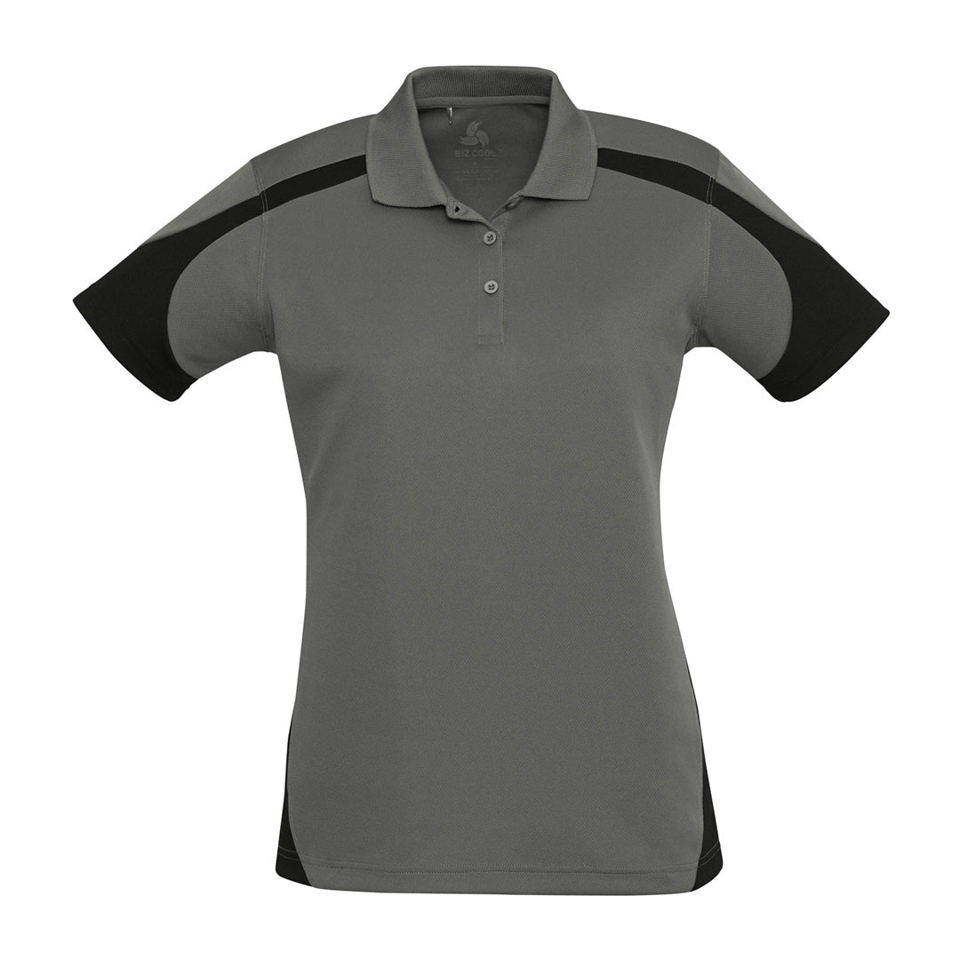 House of Uniforms The Talon Polo | Ladies | Short Sleeve Biz Collection Ash/Black