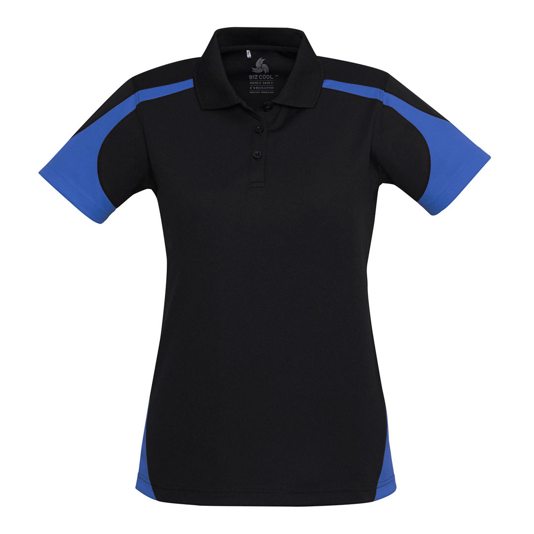 House of Uniforms The Talon Polo | Ladies | Short Sleeve Biz Collection Black/Royal