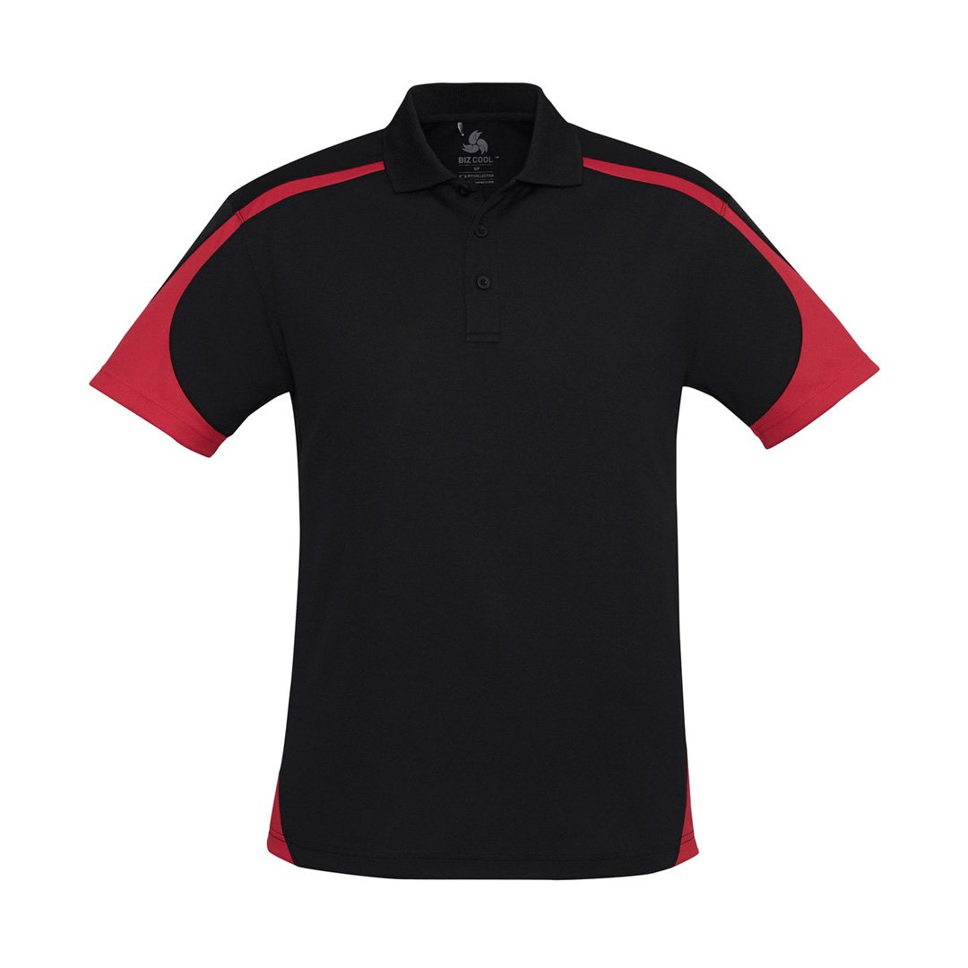 House of Uniforms The Talon Polo | Mens | Short Sleeve Biz Collection Black/Red