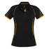 House of Uniforms The Razor Polo | Ladies | Short Sleeve | Plus Biz Collection Black/Gold