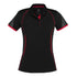 House of Uniforms The Razor Polo | Ladies | Short Sleeve Biz Collection Black/Red
