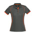 House of Uniforms The Razor Polo | Ladies | Short Sleeve | Plus Biz Collection Grey/Orange