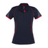 House of Uniforms The Razor Polo | Ladies | Short Sleeve Biz Collection Navy/Red