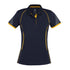 House of Uniforms The Razor Polo | Ladies | Short Sleeve Biz Collection Navy/Gold