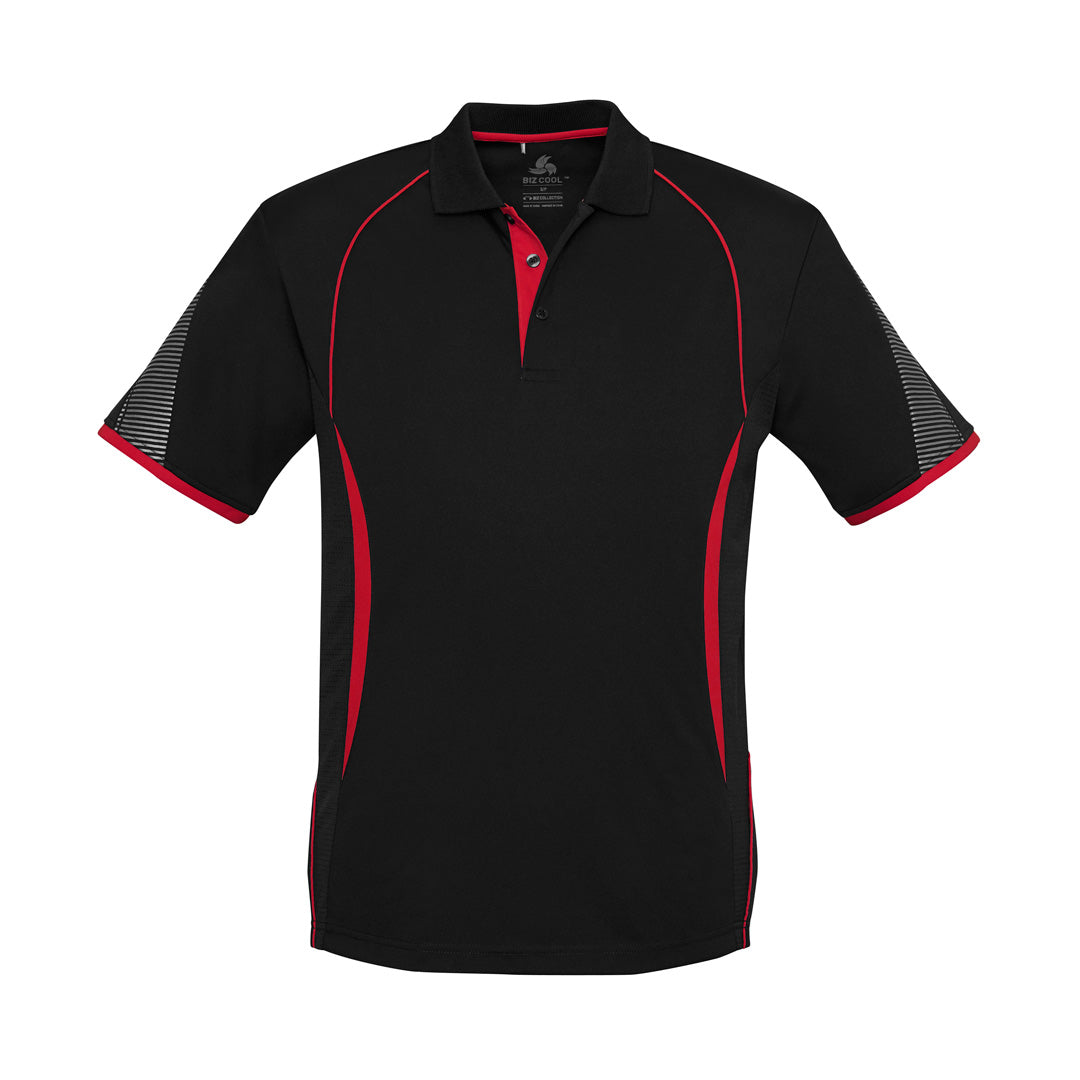 House of Uniforms The Razor Polo | Kids | Short Sleeve Biz Collection Black/Red
