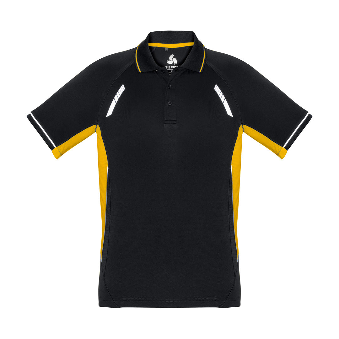 House of Uniforms The Renegade Polo | Kids | Short Sleeve Biz Collection Black/Gold/Silver
