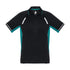 House of Uniforms The Renegade Polo | Kids | Short Sleeve Biz Collection Black/Teal/Silver