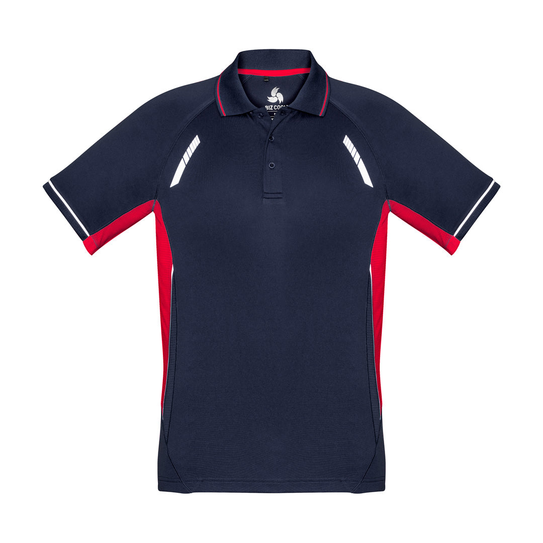 House of Uniforms The Renegade Polo | Kids | Short Sleeve Biz Collection Navy/Red/Silver