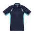 House of Uniforms The Renegade Polo | Kids | Short Sleeve Biz Collection Navy/Sky/Silver