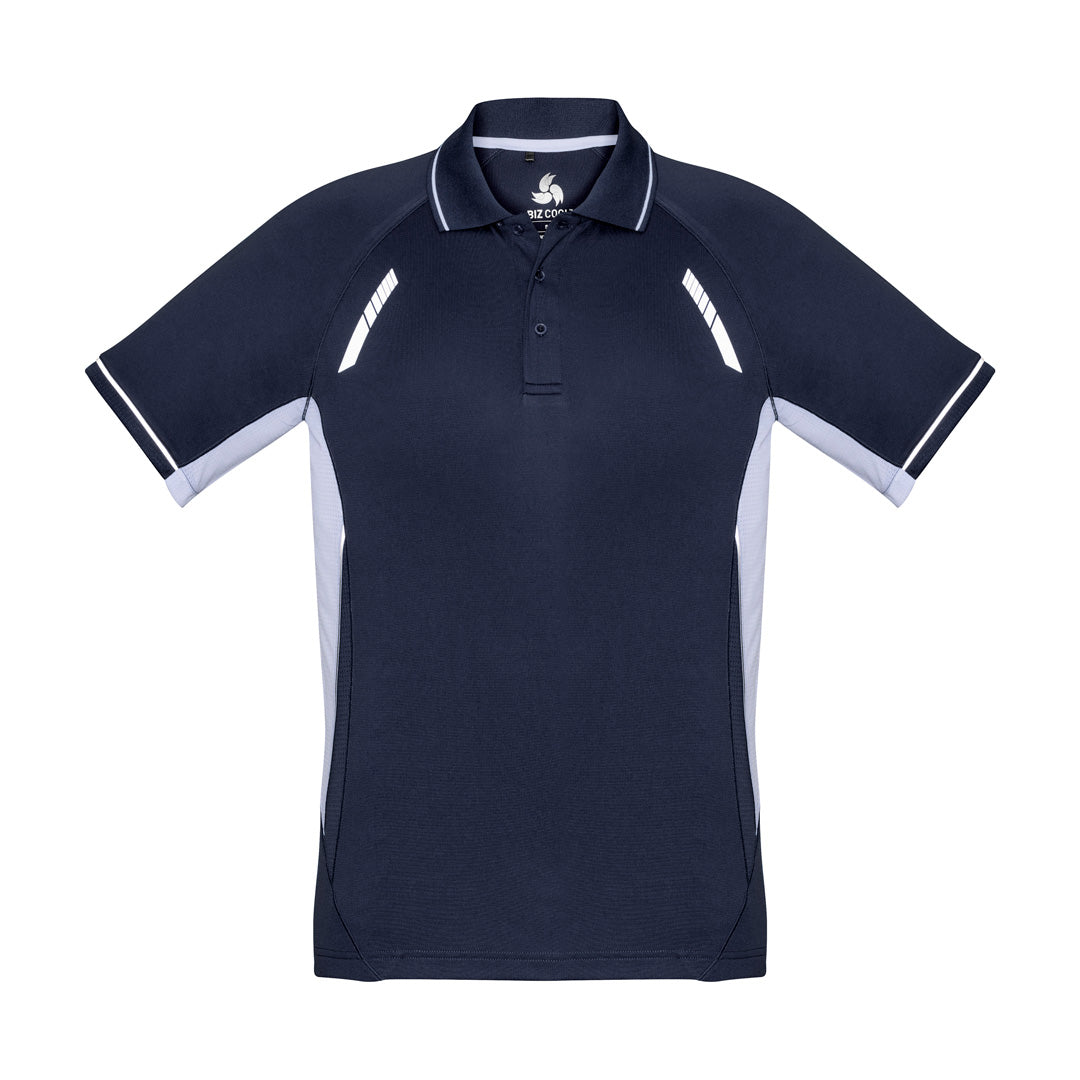 House of Uniforms The Renegade Polo | Kids | Short Sleeve Biz Collection Navy/White/Silver